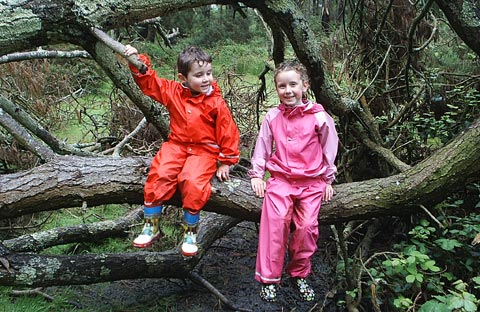 Kaitlyn and Finlay enjoying the great outdoors in Kiba Suits