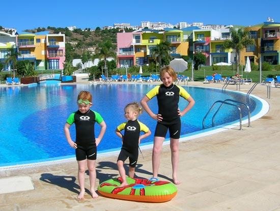  Michael, Erin and Alice getting the most from their pool in TWF wetsuits!