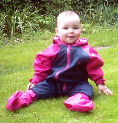 Kirsty S in Togz toddler suit and booties