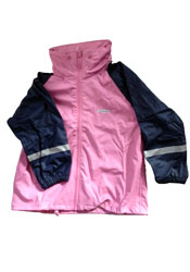 Pink & Navy Ocean Rainwear Jacket