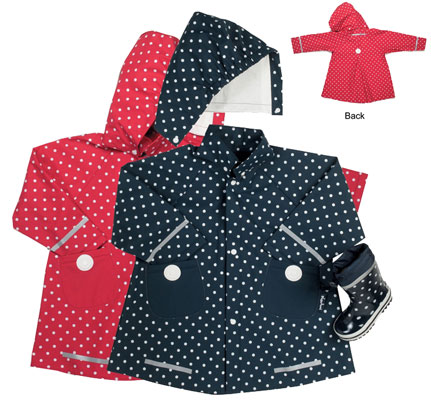 Blue dots coat and umbrella from Playshoes