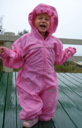 Baily in Puddle suit