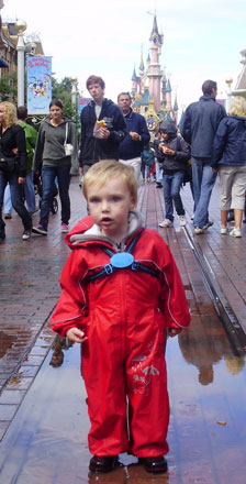 Charlie in Puddle Suit and puddle