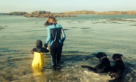 Eoghan in waders