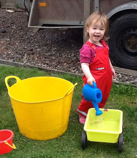 Harriet in Ocean Suit Dungarees