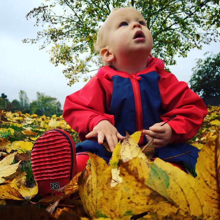 Archie cute in Togz and Ocean wellies