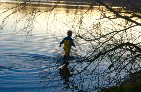 Johnny enjoying his waders