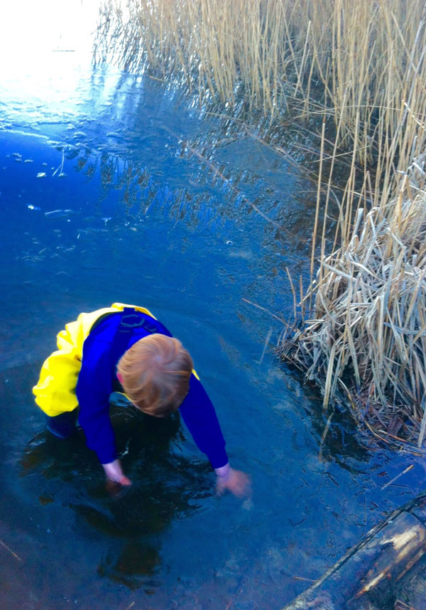 Johnny enjoying his waders