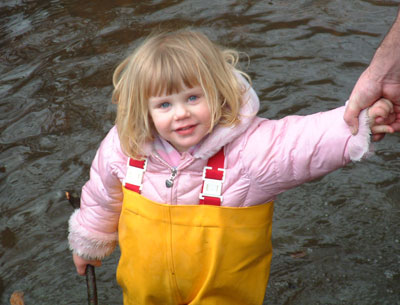 Leah and waders