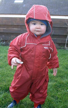 Outdoor fun for Leo in his Regatta Puddle Suit