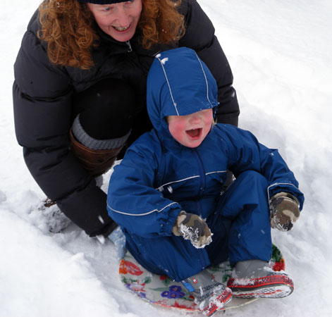 On the sledge!