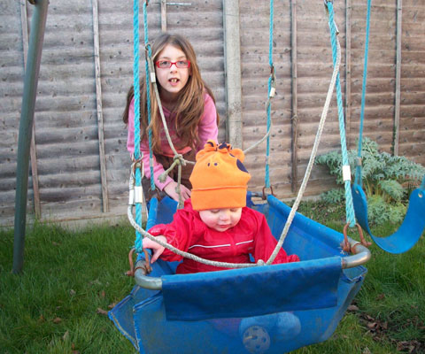 Rory and Lauren in the garden