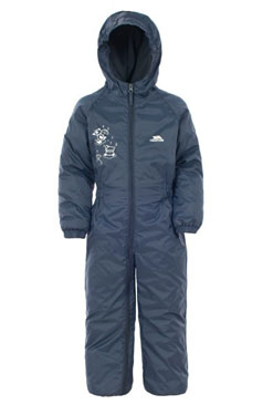 Trespass Drip Drop Thermally Lined Suit in Navy. Great for outdoor learning