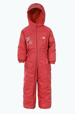 Trespass Drip Drop Thermally Lined Suit in Red. Great for outdoor learning