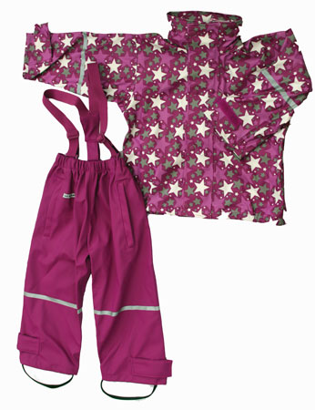 Ocean Print Suit in Fuchsia & White