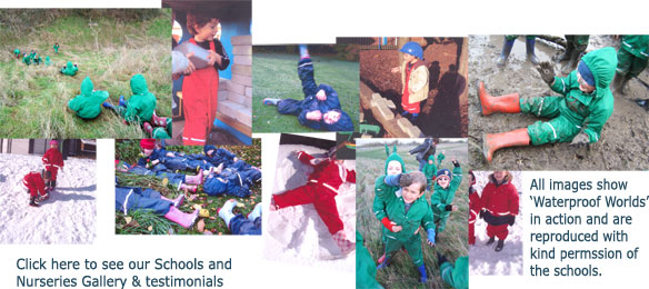Some lovely action shots in 'Waterproof Worlds' sent in to us by schools and nursery settings