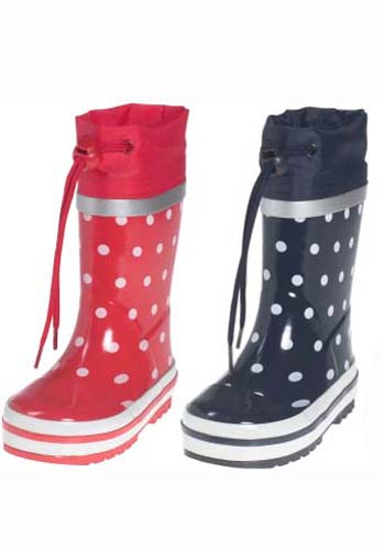 Spotty wellies from Playshoes Spotty wellies from Playshoes