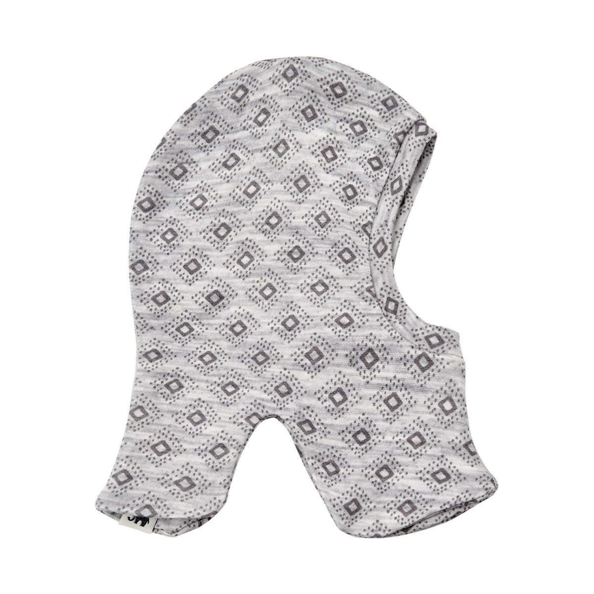 CelaVi luxury kids base layer top with merino wool outer layer, and smooth comfortable bamboo inner layer in grey print